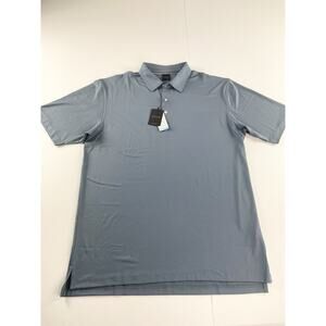 Dunning Golf CoolMax Fragment Polo Shirt Men's XXL Gray Blue 2XL NWT